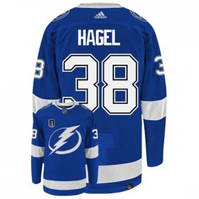 Tampa Bay Lightning Trikot Brandon Hagel 38 Adidas Stanley Cup 2022 Blau Authentic - Herren